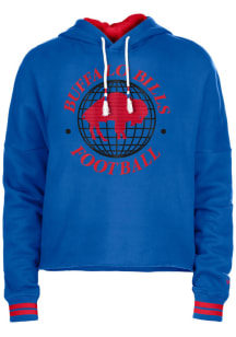 New Era Buffalo Bills Womens Blue Half Time Hooded Sweatshirt