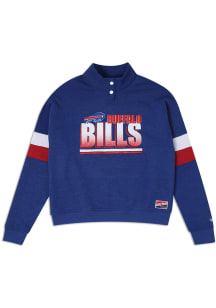 New Era Buffalo Bills Womens Blue Mock 1/4 Zip Pullover