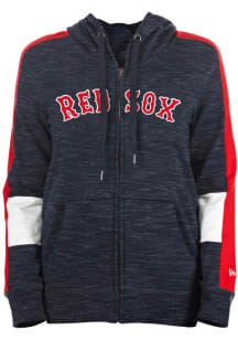 New Era Boston Red Sox Womens Navy Blue French Terry Long Sleeve Full Zip Jacket