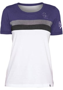 New Era Colorado Rockies Womens Purple Brushed Short Sleeve T-Shirt