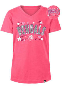 New Era Cincinnati Bengals Girls Pink Hearts and Stars Flip Sequin Short Sleeve Fashion T-Shirt
