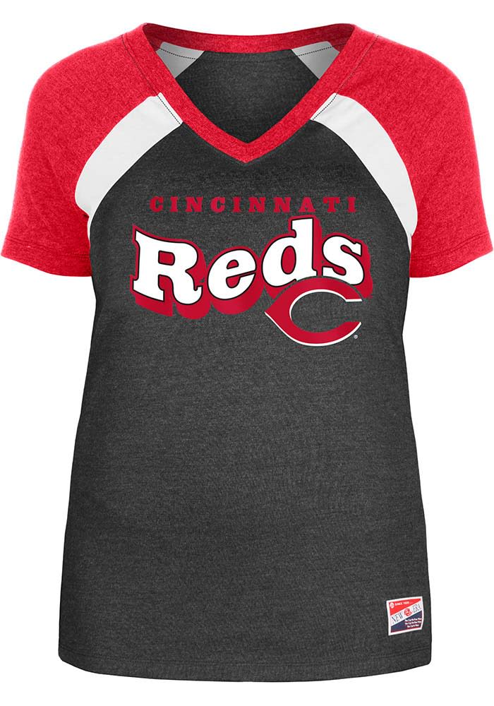 New Era Cincinnati Reds Womens Raglan Short Sleeve T-Shirt