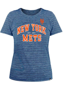 New Era New York Mets Womens Blue Space Dye Short Sleeve T-Shirt