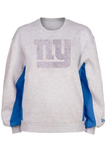 New Era New York Giants Womens Grey Home Run Crew Sweatshirt