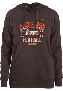 New Era Cleveland Browns Womens Brown Fleece Hooded Sweatshirt