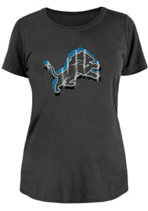 New Era Detroit Lions Womens Black Draft Short Sleeve T-Shirt