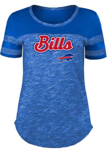 New Era Buffalo Bills Womens Blue Space Dye Short Sleeve T-Shirt