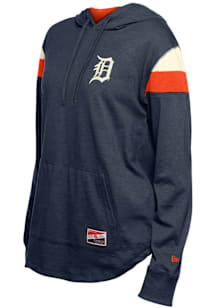 New Era Detroit Tigers Womens Navy Blue Curved Hooded Sweatshirt