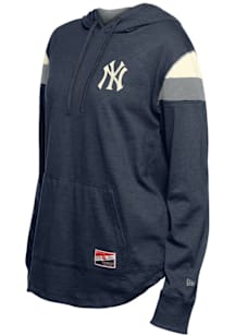 New Era New York Yankees Womens Navy Blue Curved Hooded Sweatshirt