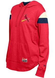 New Era St Louis Cardinals Womens Red Curved Hooded Sweatshirt