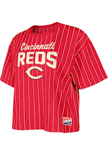 New Era Cincinnati Reds Womens Red Throwback Short Sleeve T-Shirt