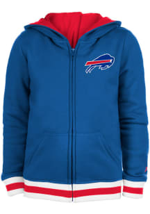 New Era Buffalo Bills Girls Blue Wordmark Long Sleeve Full Zip Jacket