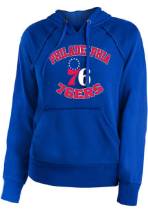 New Era Philadelphia 76ers Womens Blue Free Throw Hooded Sweatshirt