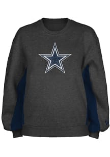 New Era Dallas Cowboys Womens Black Contrast Crew Sweatshirt