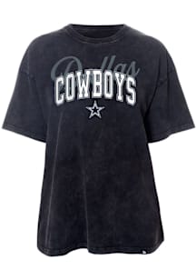 New Era Dallas Cowboys Womens Black Washed Oversized Short Sleeve T-Shirt