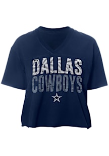 New Era Dallas Cowboys Womens Navy Blue Gameday Short Sleeve T-Shirt
