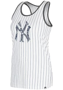 New Era New York Yankees Womens White Racerback Tank Top