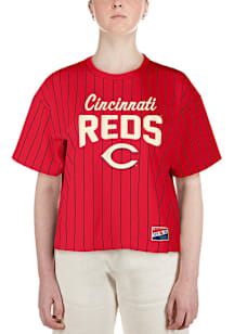 New Era Cincinnati Reds Womens Red Throwback Short Sleeve T-Shirt