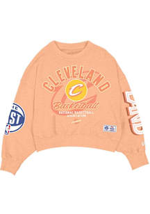 New Era Cleveland Cavaliers Womens Orange City Edition Crew Sweatshirt