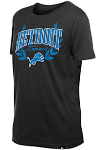 New Era Detroit Lions Womens Black Draft Short Sleeve T-Shirt
