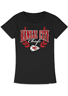 New Era Kansas City Chiefs Womens Black Draft Short Sleeve T-Shirt