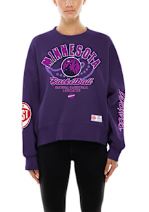 New Era Minnesota Timberwolves Womens Purple City Edition Crew Sweatshirt