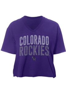 New Era Colorado Rockies Womens Purple Gameday Short Sleeve T-Shirt