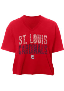 New Era St Louis Cardinals Womens Red Gameday Short Sleeve T-Shirt