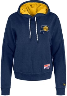 New Era Indiana Pacers Womens Navy Blue Washed Hooded Sweatshirt