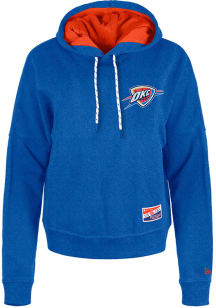 New Era Oklahoma City Thunder Womens Blue Washed Hooded Sweatshirt