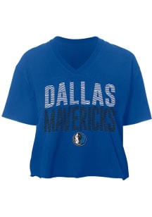 New Era Dallas Mavericks Womens Blue Active Short Sleeve T-Shirt