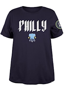 New Era Philadelphia Phillies Womens Navy Blue City Connect Short Sleeve T-Shirt