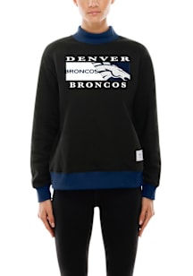 New Era Denver Broncos Womens Navy Blue Team Crew Sweatshirt