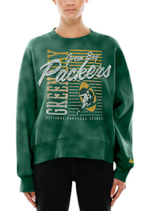 New Era Green Bay Packers Womens Green Throwback Crew Sweatshirt
