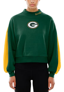 New Era Green Bay Packers Womens Green Sport Crew Sweatshirt