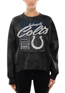 New Era Indianapolis Colts Womens Black Throwback Crew Sweatshirt