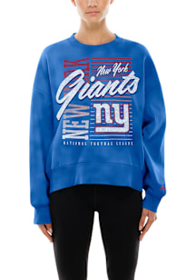 New Era New York Giants Womens Blue Throwback Crew Sweatshirt
