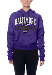 New Era Baltimore Ravens Womens Purple Throwback Hooded Sweatshirt