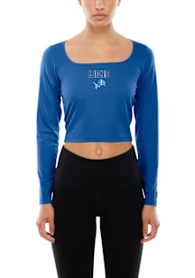 New Era Detroit Lions Womens Blue Leisure LS Tee