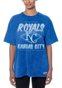 New Era Kansas City Royals Womens Blue Throwback Short Sleeve T-Shirt