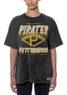 New Era Pittsburgh Pirates Womens Black Throwback Short Sleeve T-Shirt