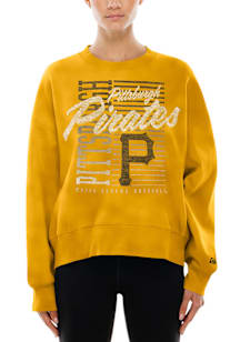 New Era Pittsburgh Pirates Womens Gold Throwback Crew Sweatshirt