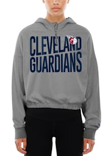 New Era Cleveland Guardians Womens Grey Sport Hooded Sweatshirt