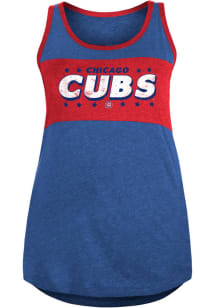 New Era Chicago Cubs Womens Blue Contrast Tank Top