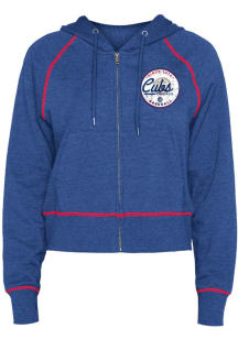 New Era Chicago Cubs Womens Blue Contrast Long Sleeve Full Zip Jacket