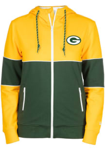 New Era Green Bay Packers Womens Green Active Long Sleeve Full Zip Jacket