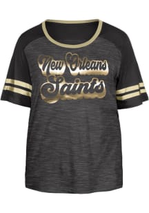 New Era New Orleans Saints Womens  Contrast Arc Short Sleeve T-Shirt