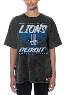 New Era Detroit Lions Womens Black Throwback Short Sleeve T-Shirt