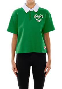 New Era Philadelphia Eagles Womens Kelly Green Throwback Short Sleeve T-Shirt