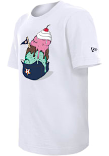 New Era Houston Astros Youth White Ice Cream Short Sleeve T-Shirt